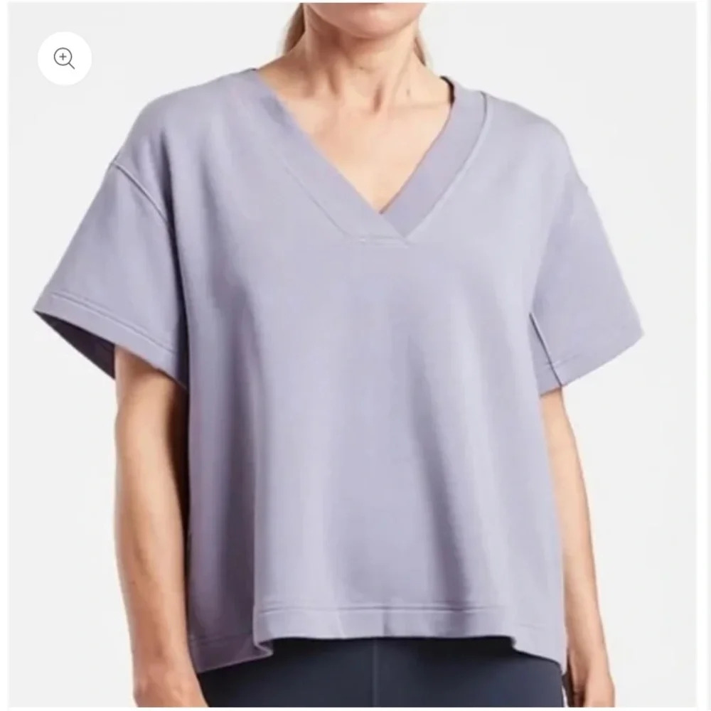 Athleta Lavender Muted Lilac Serenity Sweatshirt Tee Top W-505 Sz S